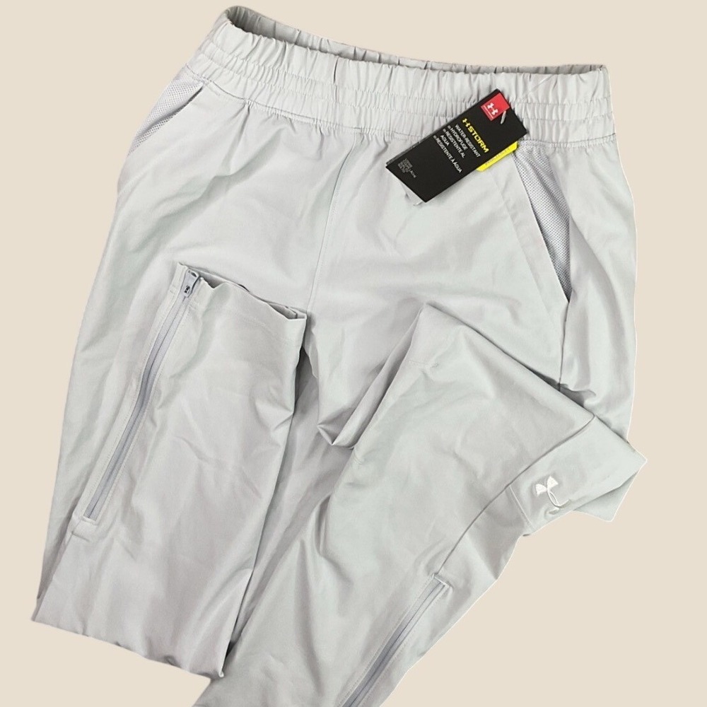 Under Armour Squad Warm-Up Pants Gray UA Storm Water Resistant XS 1343048